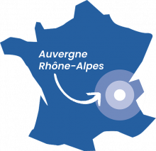Carte de France - RIBAUT Electricité, Auvergne Rhône-Alpes