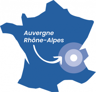 Carte de France - RIBAUT Electricité, Auvergne Rhône-Alpes